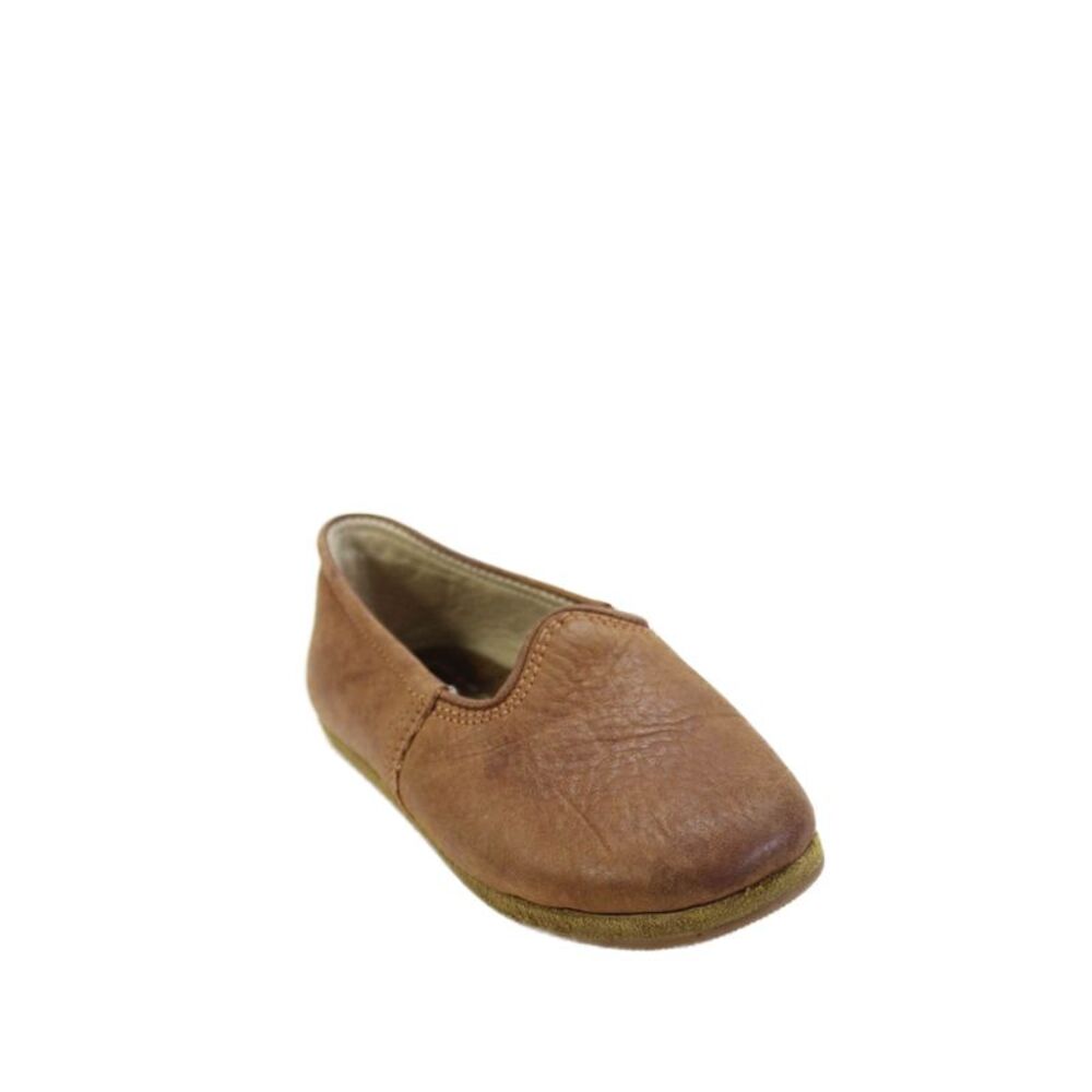 Sabah Girls Leather Distressed Slip-On Loafer Shoes Brown Size 8.5